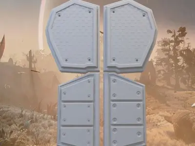 Sci Fi Armour Square Top plates 3D print model