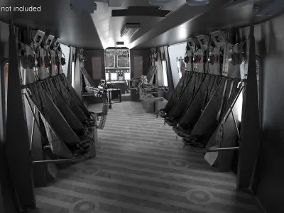  Naval Transport Helicopter Light Grey with Interior Rigged 