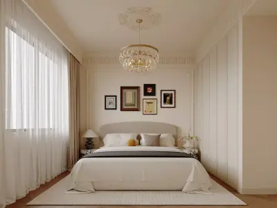 Bedroom interior scenes 3D model 50