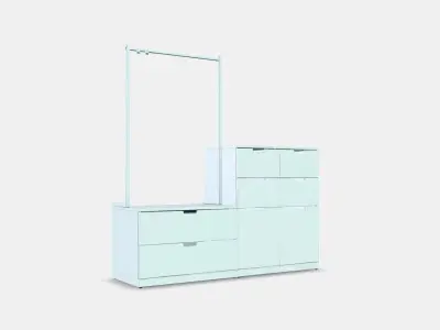 NORDLI Chest of 8 drawers 1 Low-poly 3D model