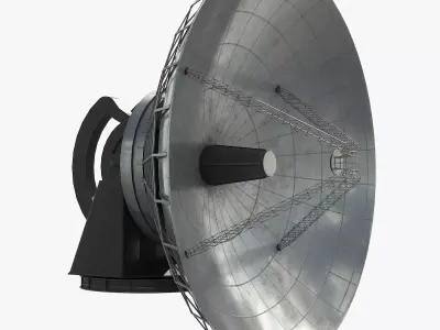Big Satellite Antenna Low-poly 3D model