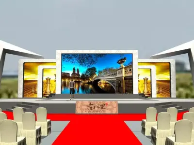 Concert party carnival stage 54 3D model