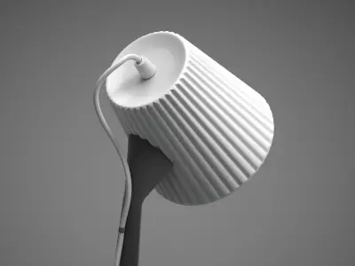 SVALLET work Lamp grey white Low-poly 3D model