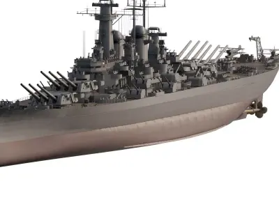 US NAVY 1940S Batlleship USS Montana 3D model