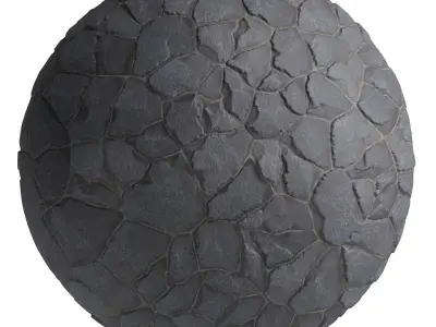 Ston Wall Material 3- By 3 color Pbr By Sbsar 4k Texture