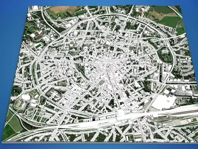 Cityscape Leuven Belgium 3D model