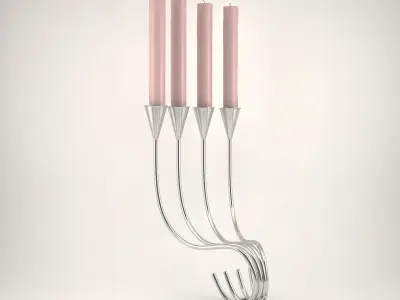 Silver Candlestick 3D model
