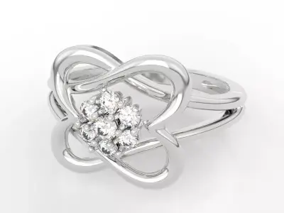 Lucky Four Leaf Clover Ring 3D print model purchase