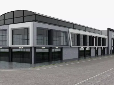 Modern Retail Store Building 3D model