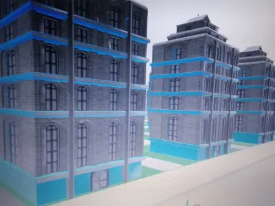 Colony computer screen with pattern 3D model