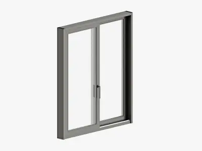 Modern style sliding windows and doors 3D model