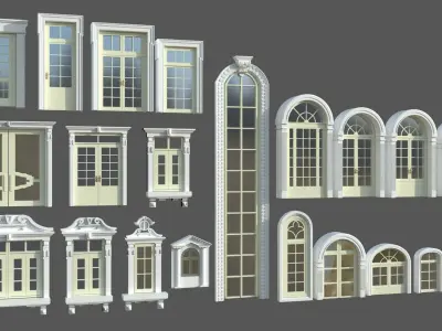 Doors Windows set 3D model