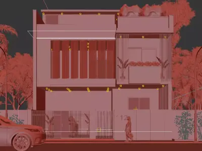 modern exterior 3D model buy
