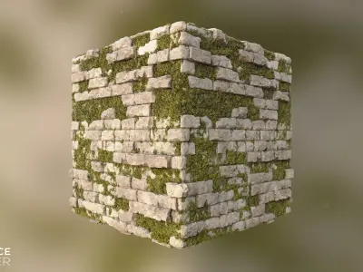 Medieval Brick Wall PBR Texture