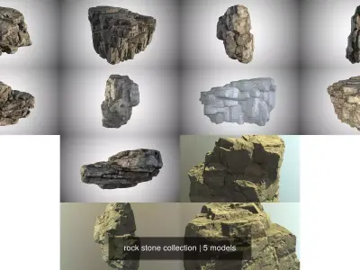 rock stone collection 3D Model Pack
