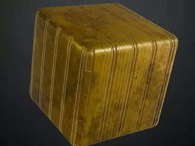 Golden Metal Rollup Door PBR Seamless Texture