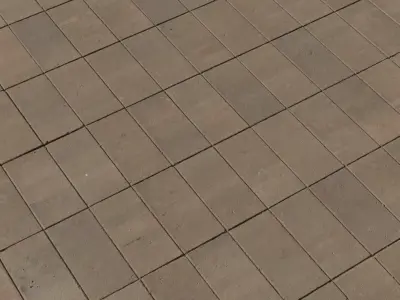 Mud Brown Cement Pavers PBR Texture Texture