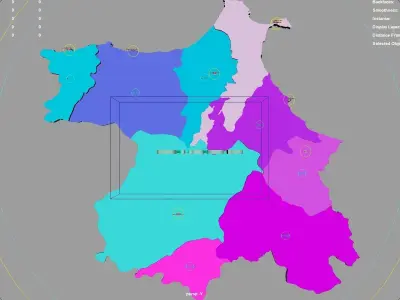 Sinop  Black Sea Region  Turkey map region geography political 3D model