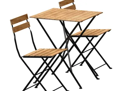 Outdoor Folding Furniture Outdoor Terrace Cafe Furniture 3D model