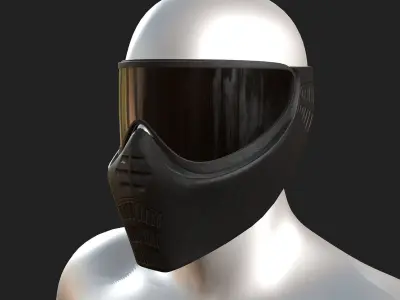 Mask helmet scifi futuristic military combat  Low-poly 3D model purchase
