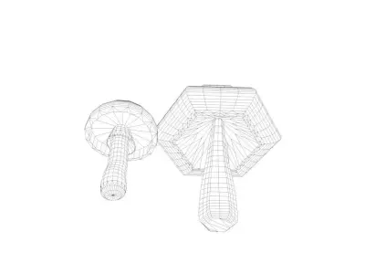 Mushrooms - simple model Free 3D model