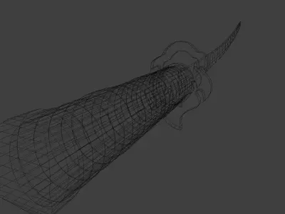 Fire Sword Low-poly 3D model