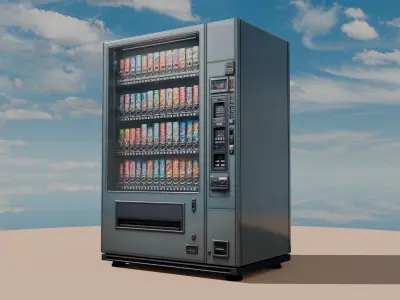 Vending Machine Coke Sprite Pepsi Fanta Junk Food 3D model