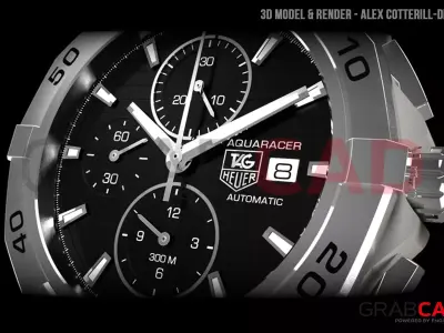 Tag Heuer Aquaracer Watch CAP2110BA0833 Free 3D model