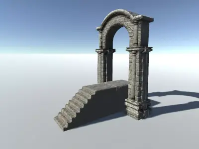 Stone Gate Low-poly 3D model purchase