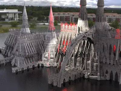 Cathedral Desert Stone Palace 5 3D model