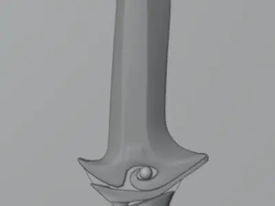 Stylish Gaming Dagger 3D Model Low-poly 3D model