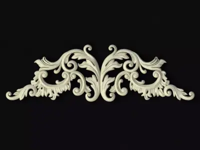 Central decor ornament for furniture 3D model