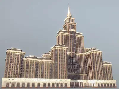 MSK Building 24 Triumph Palace Low-poly 3D model