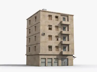Arab Middle East Building x10 Low-poly 3D model