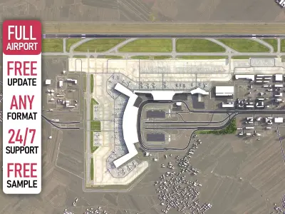 Shenyang - 3D Airport Model Low-poly 3D model