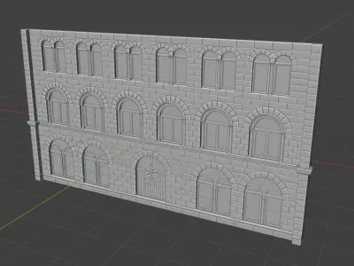 Renaissance building front Free 3D model