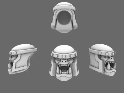 Space Orcs Lads Bucket Heads 3D print model