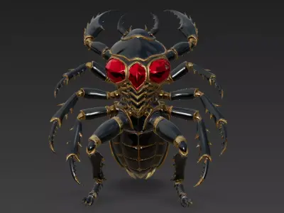 Insect Carapace Demon 3D model 3D model