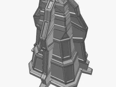 Force field generator 07 sci-fi Low-poly 3D model