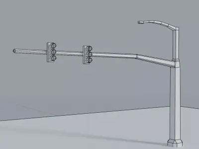 Traffic Light Free low-poly 3D model