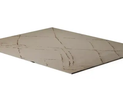 Modern Linear Vail Zig-Zag Area Rug in Caramel and Cream Low-poly 3D model