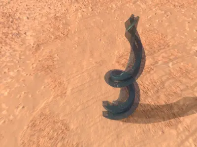 Sci fi Tower Glass Cage 3D model