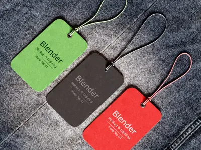Hang Tag Mockup With Lighting 3D model