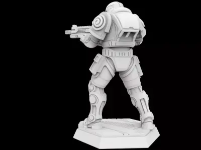 Cyberpunk Soldier 3D Printable Miniature 3D print model
