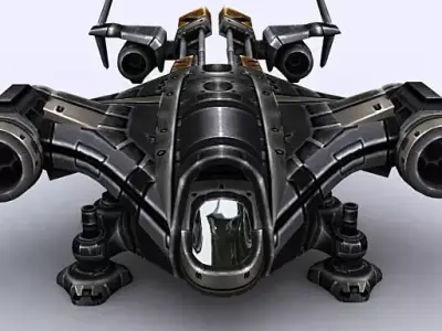 3DRT - Sci-Fi Dropship 1  Low-poly 3D model