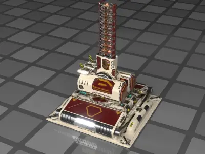 Imperial Medium Railgun 3D model