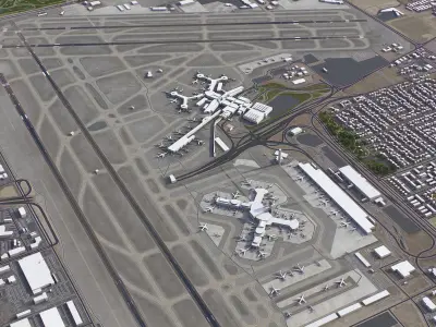 Las Vegas - McCarran Airport Low-poly 3D model