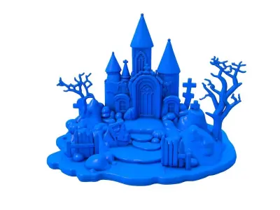 Halloween Ghost - Haunted House - Halloween Graveyard  3D print model