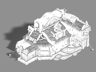 Game Gang Building - Advanced Warehouse 3D model