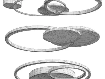 Medea ceiling lamp collection Low-poly 3D model